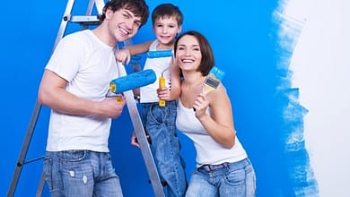 painting home with familly