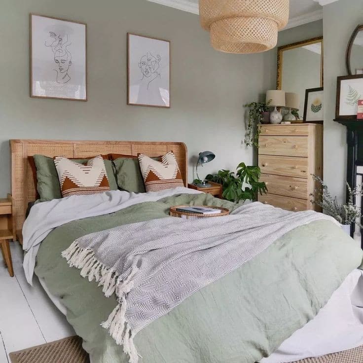 green bedroom