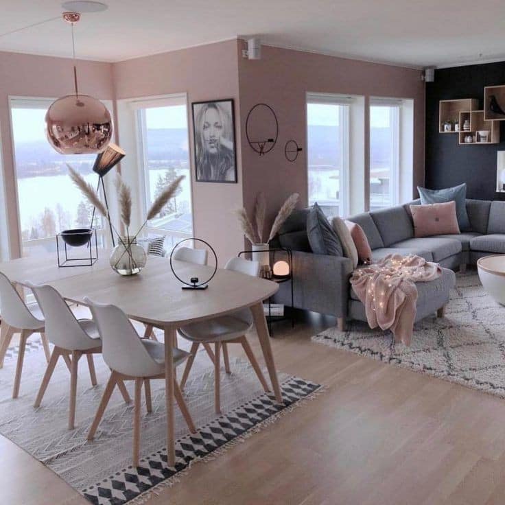scandinave dinning and living room